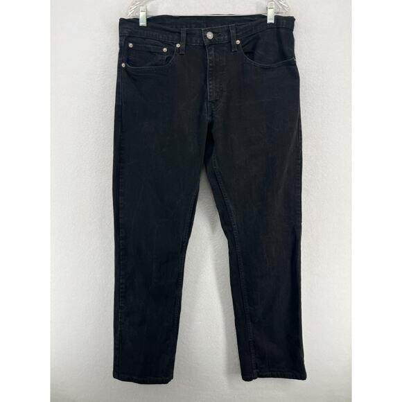 LEVIS 559 Jeans Mens 34x32 Relaxed Straight Denim 5 Pocket Stretch Cotton Black - Picture 2 of 16